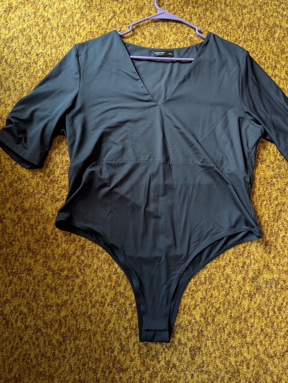 4XL Back V-Neck Bodysuit Soft Comfortable